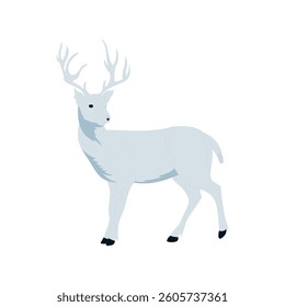 Deer silhouette, white background, simple graphic design