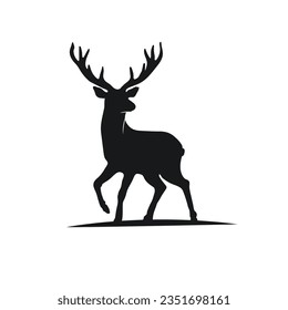 Deer silhouette, wild deers, deer logo