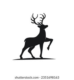 Deer silhouette, wild deers, deer logo