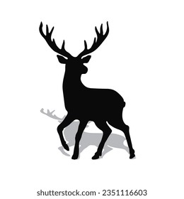 Deer silhouette, wild deers – male, female and roe deer