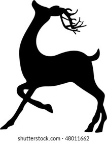 deer silhouettes vector