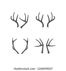 deer sillhouette deer antler designs Illustration