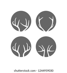 deer sillhouette deer antler designs Illustration