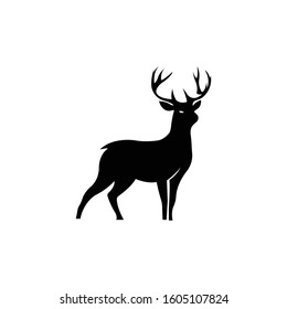 Deer sillouette logo icon vector.