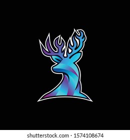 Deer simple logo icon design  vector