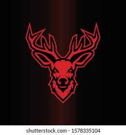 Deer simple logo icon design vector