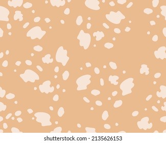  Deer skin texture seamless pattern. Vector background on beige surface Perfect use for fabric, wallpaper, home decor