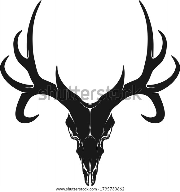 Deer Skull Illustration Vector Design Stock Vector (Royalty Free ...