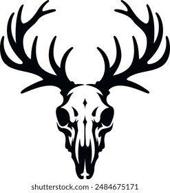 Deer skull logo vector illustrations