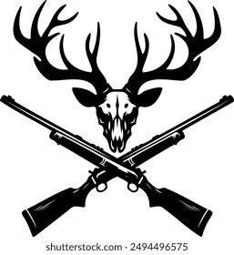 Deer skull logo vector illustrations