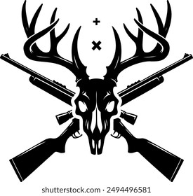 Deer skull logo vector illustrations