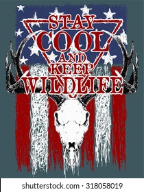 DEER SKULL AND PRINT TEES OR POSTER BACKGROUND