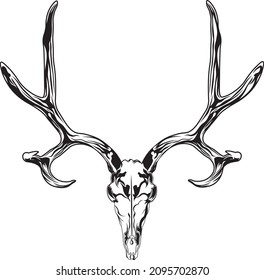 Deer skull SVG design for hunter logo svg
