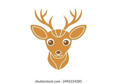 Deer skull vector in cartoon, clipart, and line art for print and digital use