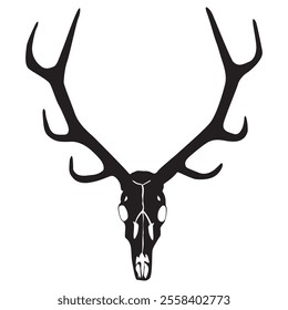 Deer skull vector illustrations on white background
