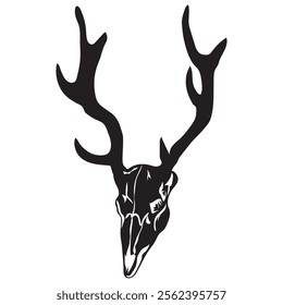 Deer skull vector illustrations on white background