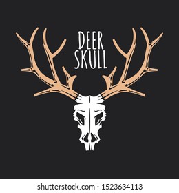 Deer Skull Vector for logo and mascot template