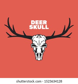 Deer Skull Vector for logo and mascot template