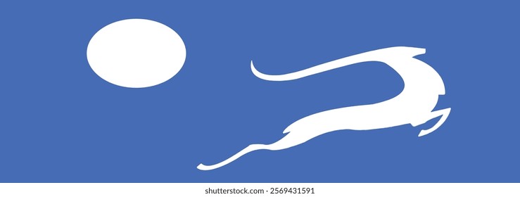 deer, sky, moon, illustration, vector, decor, sign, abstraction, blue, fly, picture.eps