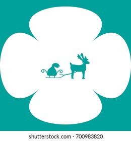 deer with sledges, icon