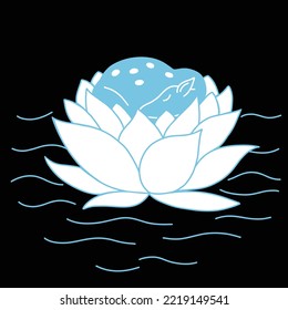 deer sleeping in lotus, buddhism, awareness, spiritual practices, yoga