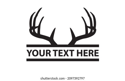 Deer Split Monogram - Hunting Vector and Clip Art