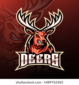 Deer sport mascot logo design