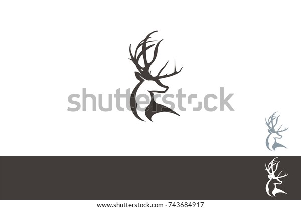 Deer Stag Head Brand\
Concept Icon Design