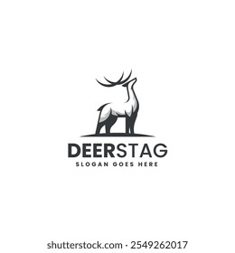 Logotipo de Deer Stag Line Art