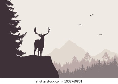 Free Free 135 Deer Mountain Silhouette Svg SVG PNG EPS DXF File
