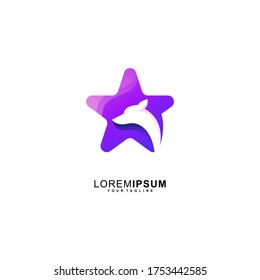 diseño vectorial del logotipo de estrella de ciervo