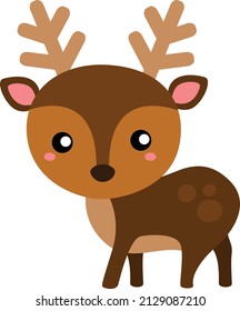 Deer sticker as wildlife forest creature