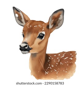 deer con ilustración de pintura digital dibujada a mano con estilo