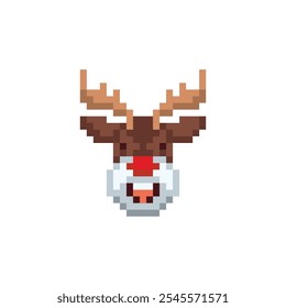 Deer in the Style of Pixel Art (em inglês).
Bordado de design de pixel Isolado em um fundo branco.