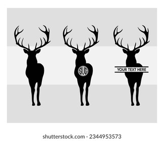 Deer Svg, SVG Bundle, Nature Deer Svg, Deer Silhouette, Animals Svg, Circut Cut Files Silhouette, Deer Clipart, Silhouette, Vcetor, Outline, Eps, Cut file