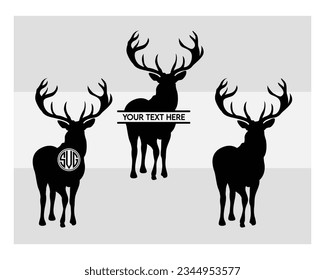 Deer Svg, SVG Bundle, Nature Deer Svg, Deer Silhouette, Animals Svg, Circut Cut Files Silhouette, Deer Clipart, Silhouette, Vcetor, Outline, Eps, Cut file