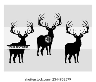 Deer Svg, SVG Bundle, Nature Deer Svg, Deer Silhouette, Animals Svg, Circut Cut Files Silhouette, Deer Clipart, Silhouette, Vcetor, Outline, Eps, Cut file