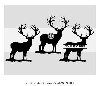 Deer Svg, SVG Bundle, Nature Deer Svg, Deer Silhouette, Animals Svg, Circut Cut Files Silhouette, Deer Clipart, Silhouette, Vcetor, Outline, Eps, Cut file