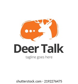 Deer Talk Logo Design Template