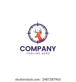 Deer Target Hunting Logo Design, Logo Template