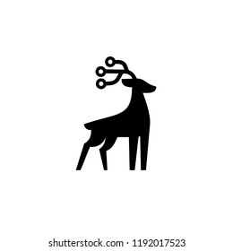 deer technology logo icon designs vector