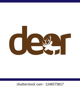 deer text logotype template