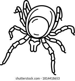 Un ciervo. Icono de contorno del vector.