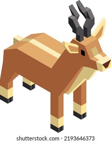 Deer Toy. Plastic Low Poly Cute Animal