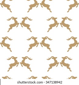 Deer tracery seamless background. EPS 10