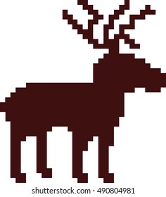 Deer with traditional pattern 