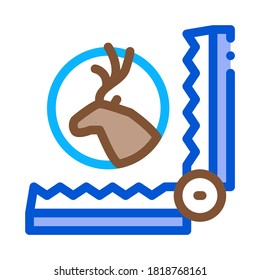 Deer Trap Tool Icon Vector. Outline Deer Trap Tool Sign. Color Isolated Contour Symbol Illustration