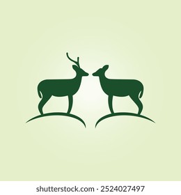 Obra de arte de moda de ciervos linda Ilustración vectorial abstracta colorido diseño útil. eps