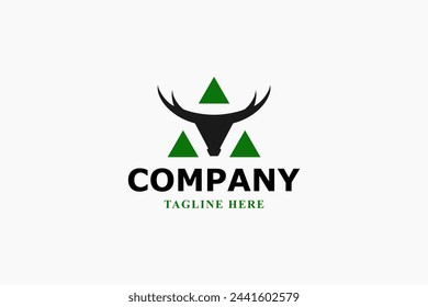 deer and triangle modern logo