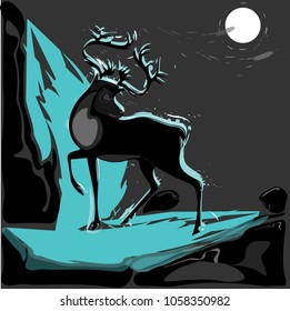 deer at Vadapada, vectorial image